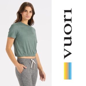 NWT Vuori Short Sleeve Balance Tee L Kelp Heather
